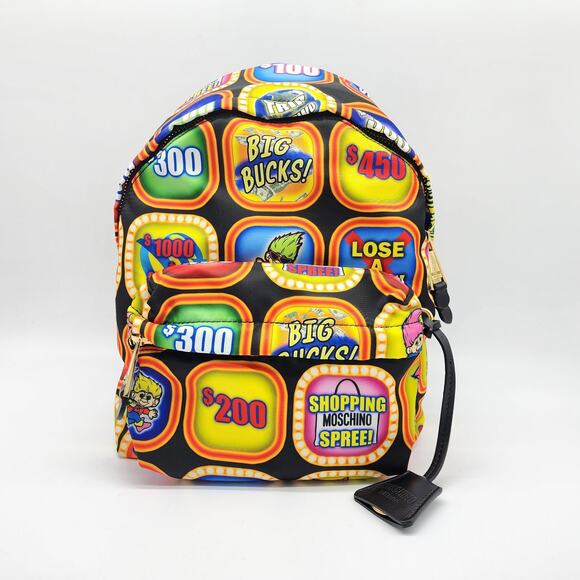 Moschino Couture x Jeremy Scott Slot Machine Fantasy Print Backpack - New $995 - Picture 1 of 8